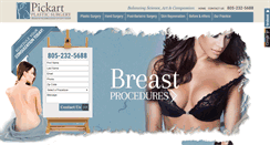 Desktop Screenshot of pickartplasticsurgery.com